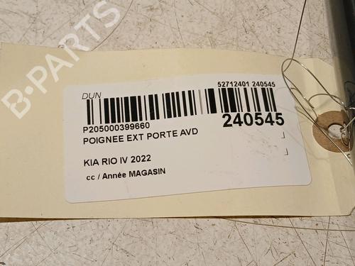 Front right exterior door handle KIA RIO IV (YB, SC, FB) 1.0 T-GDI 100 | BP18666907C129 