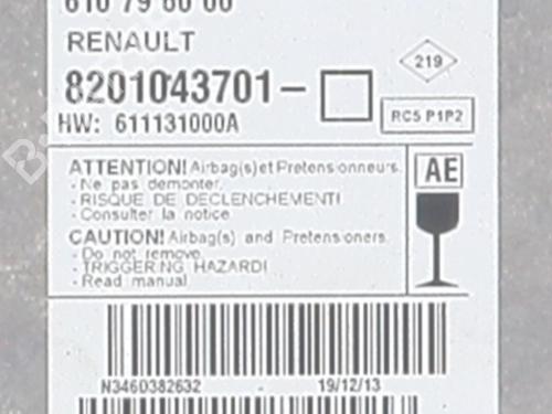 Kollisjonspute styreenhet RENAULT CLIO IV (BH_) 1.2 16V (BHA1, BHAK, BHMG, BHMK) | BP29497702M53 