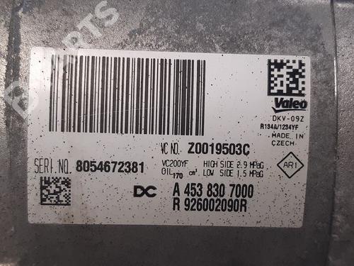 AC compressor RENAULT TWINGO III (BCM_, BCA_) 1.0 SCe 70 | BP9333537M34 