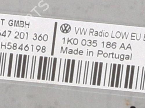 Radio VW GOLF V Variant (1K5) 1.9 TDI | BP40027113E6 - Image 6