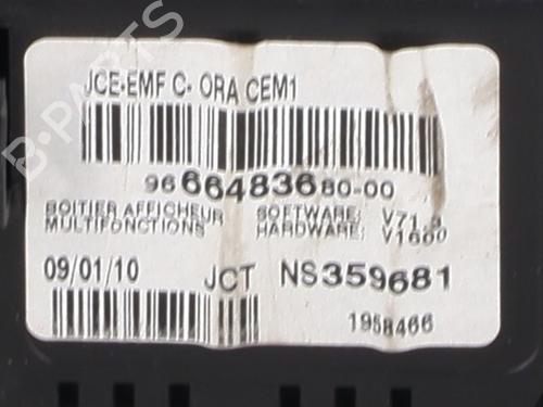 Display monitor PEUGEOT 5008 (0U_, 0E_) 2.0 HDi 150 / BlueHDi 150 | BP29624708C48 