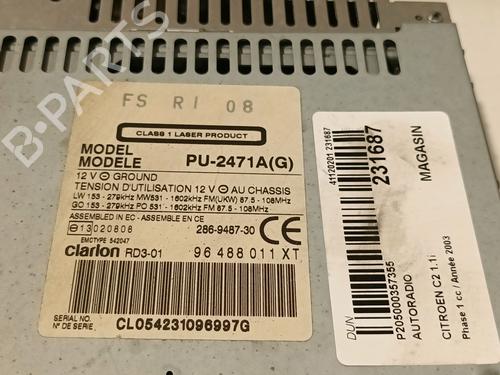 Radio CITROËN C2 (JM_) 1.1 | BP15503831E6 