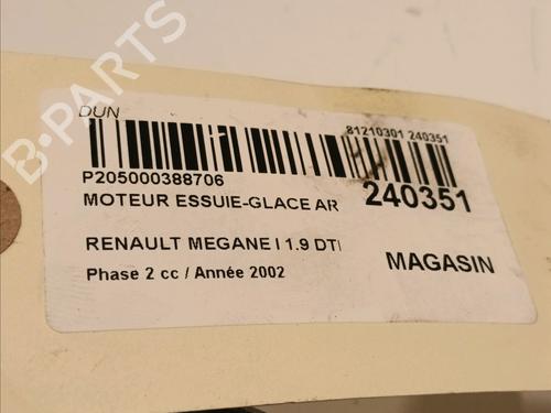 Rear wiper motor RENAULT MEGANE I (BA0/1_) 1.9 dTi (BA1U) | BP17730278M102 