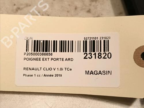 Rear right exterior door handle RENAULT CLIO V (B7_) 1.0 TCe 100 (B7MT) | BP16188502C130 