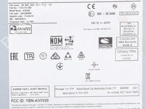Radio RENAULT TRAFIC III Bus (JG_) 2.0 dCi 150 (JGMU) | BP36595307E6 - Image 5