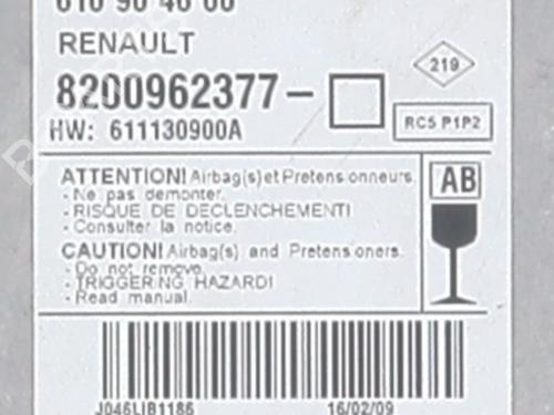 Kollisjonspute styreenhet RENAULT GRAND SCÉNIC II (JM0/1_) 1.5 dCi (JM1E) | BP30476043M53