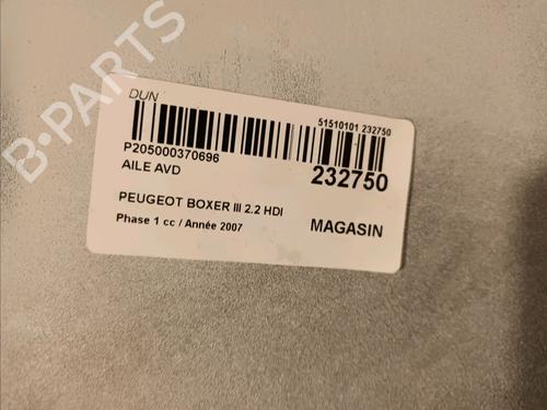Right front fenders PEUGEOT BOXER Van 2.2 HDi 100 | BP16332243C42