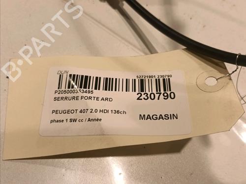 Rear right lock PEUGEOT 407 SW (6E_, 6D_) 2.0 HDi 135 | BP15046847C99 