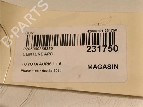 Rear right belt tensioner TOYOTA AURIS (_E18_) 1.8 Hybrid (ZWE186_, ZWE186R) | BP16242417C90 