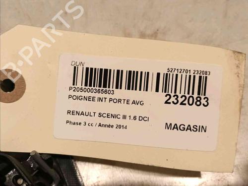Front left interior door handle RENAULT SCÉNIC III (JZ0/1_) 1.6 dCi (JZ00, JZ12) | BP21124187I13 
