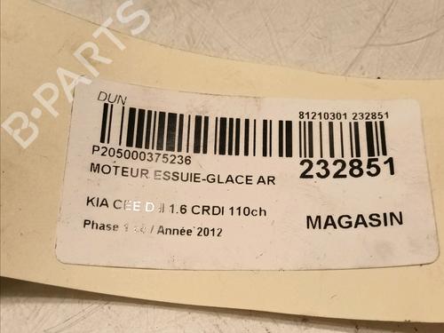 Rear wiper motor KIA CEE'D (JD) 1.6 CRDi 110 | BP16671027M102 