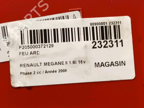 Right taillight RENAULT MEGANE II (BM0/1_, CM0/1_) 1.6 16V | BP16416671C35 