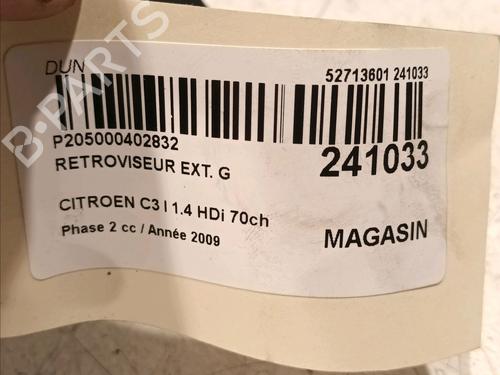 Left mirror CITROËN C3 I (FC_, FN_) 1.4 HDi | BP18953549C26 