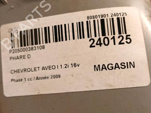 Right headlight CHEVROLET AVEO / KALOS Hatchback (T250, T255) 1.2 | BP17315563C29 