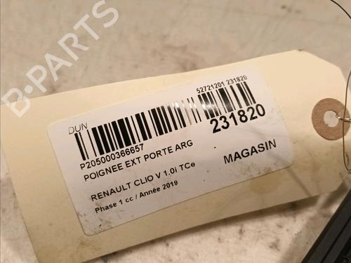 Rear left exterior door handle RENAULT CLIO V (B7_) 1.0 TCe 100 (B7MT) | BP16188503C130 