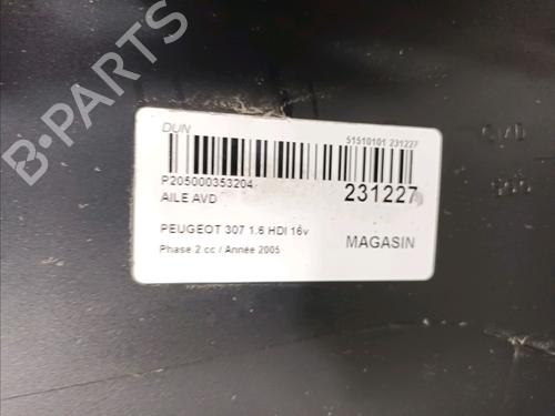 Right front fenders PEUGEOT 307 (3A/C) 1.6 HDi | BP15008637C42 