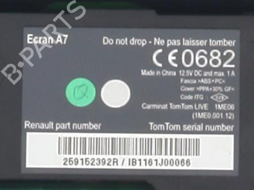 Display monitor RENAULT FLUENCE (L3_) Z.E. | BP28577419C48 