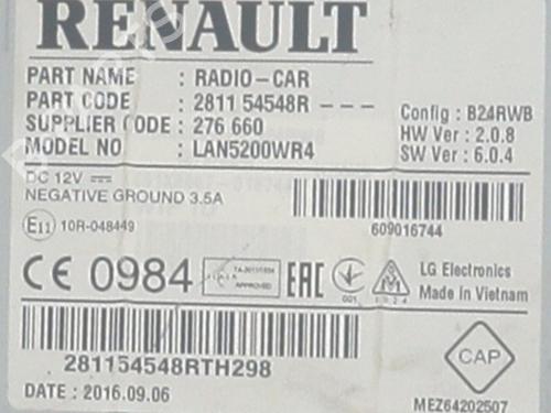 Radio RENAULT TRAFIC III Van (FG_) | BP38919820E6 - Image 5