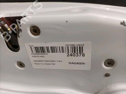 Right front door PEUGEOT PARTNER Box Body/MPV (5_, G_) 1.8 D | BP17315511C3 