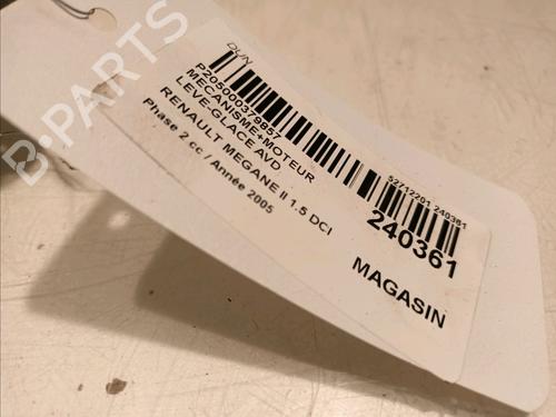 Front right window mechanism RENAULT MEGANE II (BM0/1_, CM0/1_) 1.5 dCi (BM1E, CM1E) | BP17085550C23 