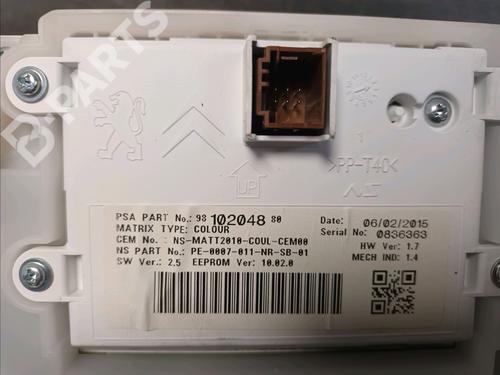 Instrument cluster PEUGEOT 208 I (CA_, CC_) 1.6 GTi | BP10683425C47 