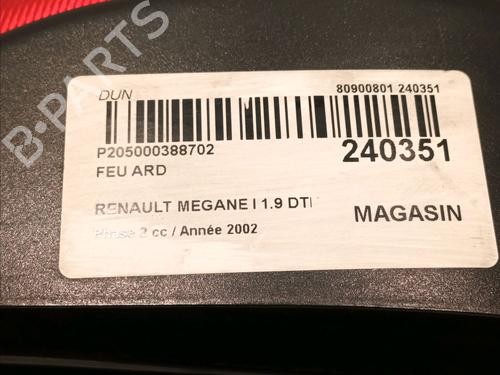 Right taillight RENAULT MEGANE I (BA0/1_) 1.9 dTi (BA1U) | BP17730236C35 