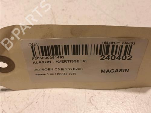 Horn CITROËN C3 / C3 ORIGIN III (SX) 1.2 PureTech 82 | BP17801982E13 