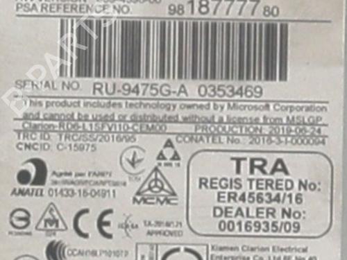 Radio PEUGEOT EXPERT Van (V_) 1.5 BlueHDi 100 | BP36035289E6 - Image 6