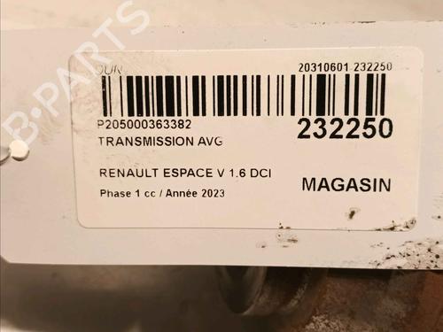 Left front driveshaft RENAULT ESPACE V (JR_)  | BP30120663M38 