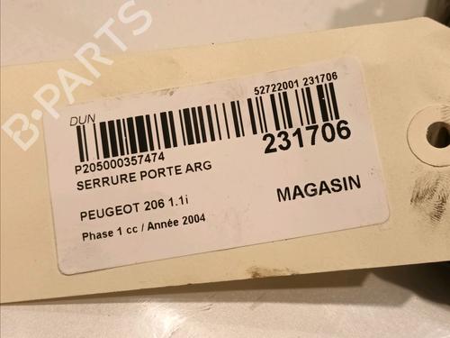 Rear left lock PEUGEOT 206 Hatchback (2A/C) 1.1 i | BP15492043C100 