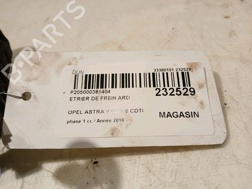 Right rear brake caliper OPEL ASTRA J (P10) 1.6 CDTi (68) | BP17214228M106 