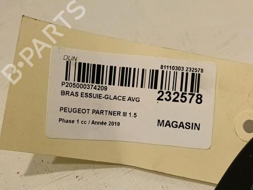 Front windshield wiper arm PEUGEOT PARTNER Box Body/MPV (K9) 1.5 BlueHDI 130 | BP16555404C143 