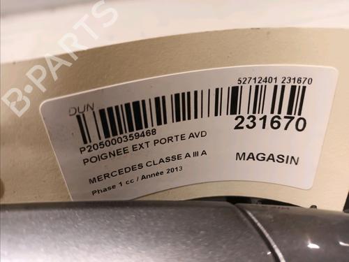 Front right exterior door handle MERCEDES-BENZ A-CLASS (W176) A 200 (176.043) | BP15643105C129 