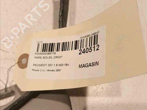 Right sun visor PEUGEOT 307 (3A/C) 1.6 HDi 110 | BP21782368I2 