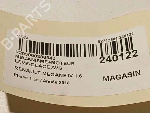 Front left window mechanism RENAULT MEGANE IV Hatchback (B9A/M/N_) 1.6 dCi 165 | BP17630522C22 