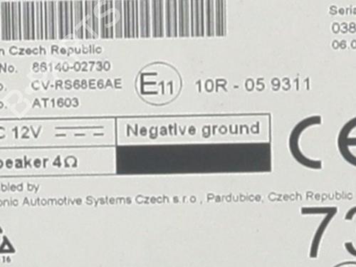 Radio TOYOTA COROLLA Estate (_E21_) 2.0 Hybrid (MZEH12) | BP32461276E6