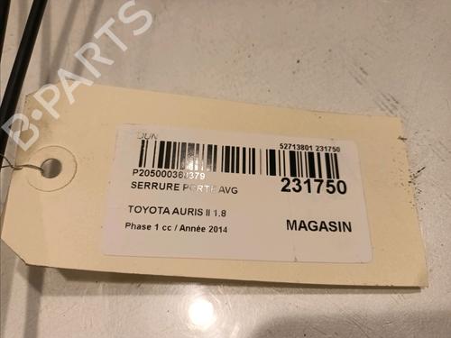 Front left lock TOYOTA AURIS (_E18_) 1.8 Hybrid (ZWE186_, ZWE186R) | BP16242455C98 