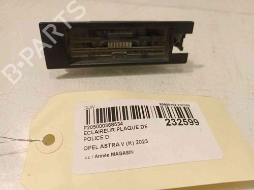 Used Licence plate light OPEL ASTRA K (B16) 1.6 CDTi (68) (136 hp) 20604979