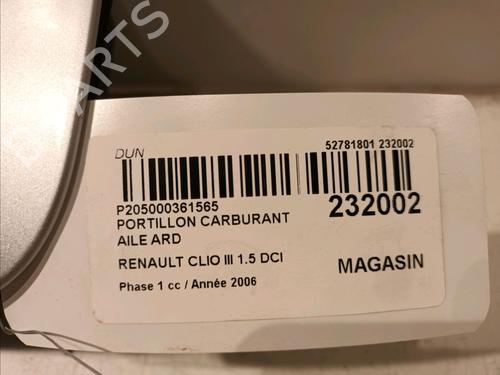 Fuel flap RENAULT CLIO III (BR0/1, CR0/1) 1.5 dCi (C/BR0G, C/BR1G) | BP15902988C131 