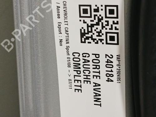 Left front door CHEVROLET CAPTIVA (C100, C140) 2.0 D 4WD | BP20606475C2 