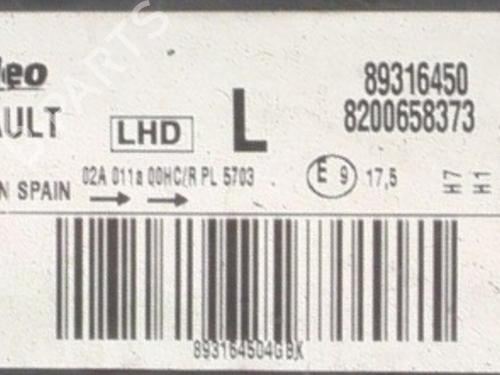 Left headlight RENAULT MODUS / GRAND MODUS (F/JP0_) 1.5 dCi (FP0G, JP0G) | BP36881380C28  - Image 8