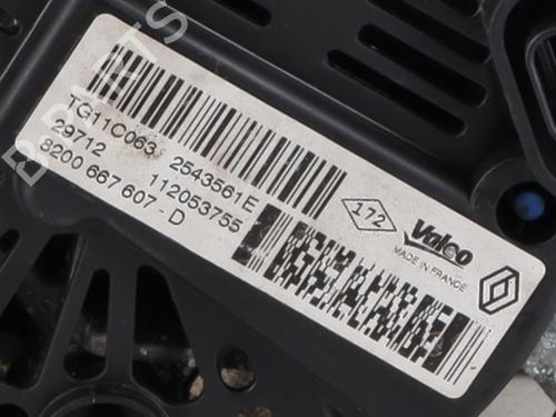 Alternator DACIA DUSTER (HS_) 1.6 16V Hi-Flex | BP30655291M7 