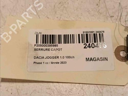 Hood lock DACIA JOGGER (RK_) 1.0 TCe 100 ECO-G (RKMT) | BP21051582C133 