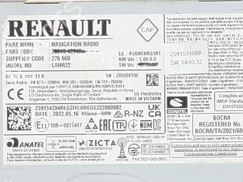 Radio RENAULT CLIO V (B7_)  | BP25027439E6 