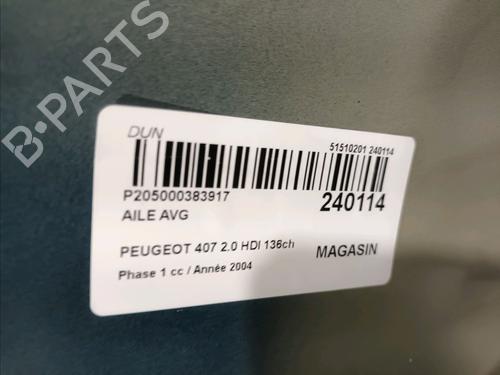 Left front fenders PEUGEOT 407 (6D_) 2.0 HDi 135 (6DRHRH, 6DRHRE, 6DRHRG, 6DRHRJ) | BP17315480C41 