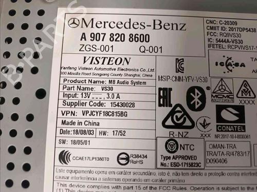 Radio MERCEDES-BENZ SPRINTER 3-t Van (B910) 211 CDI (910.621, 910.623) | BP21587432E6 