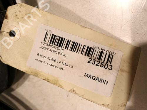 Rubber door seal BMW 1 (F20) 116 d | BP16892743C142 