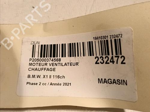 Heater blower motor BMW X1 (F48) sDrive 16 d | BP16637219M62 