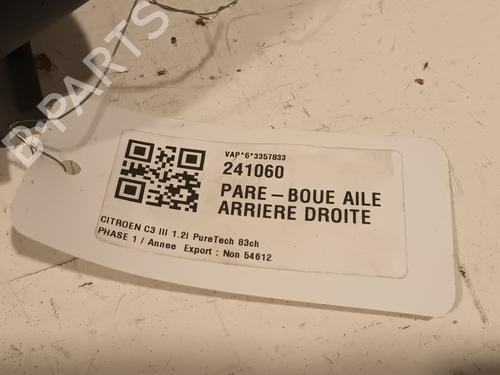 Wheel arch CITROËN C3 / C3 ORIGIN III (SX) 1.2 PureTech 82 | BP20608324C56 