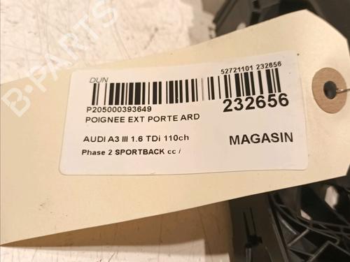 Rear right exterior door handle AUDI A3 Sportback (8VA, 8VF) 1.6 TDI | BP18058181C130 